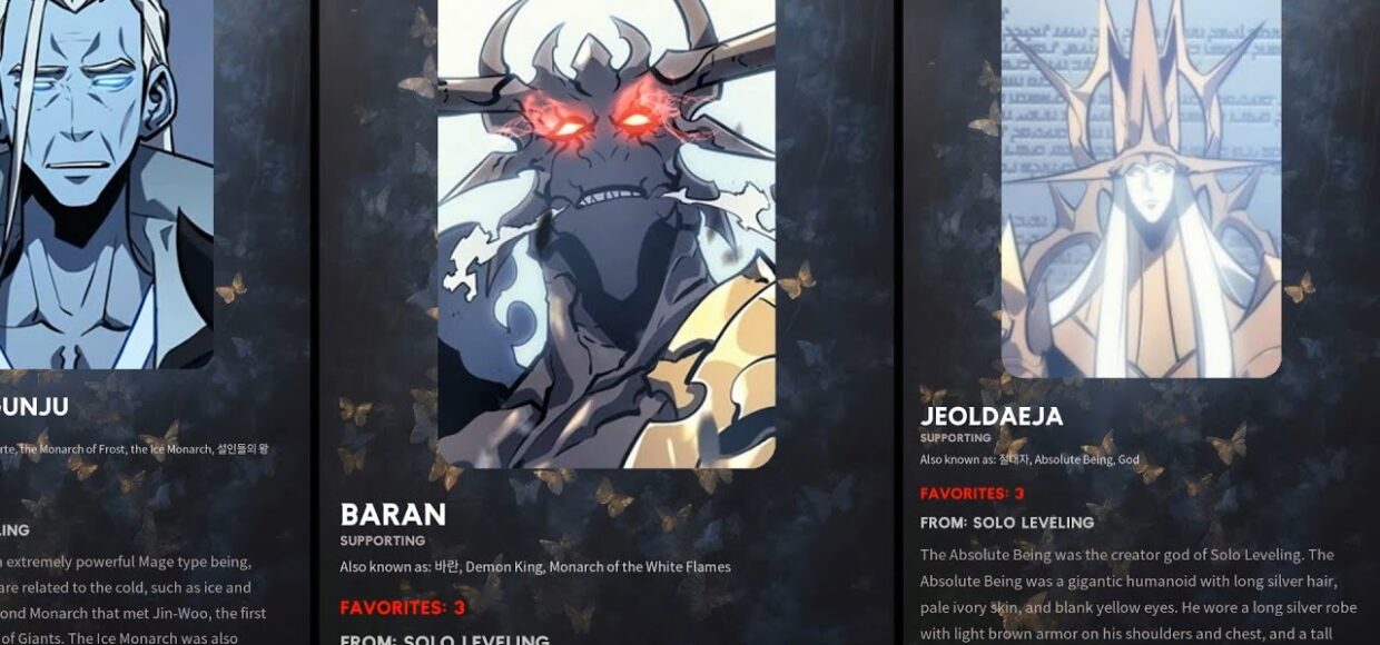 ALL CHARACTERS IN SOLO LEVELING
